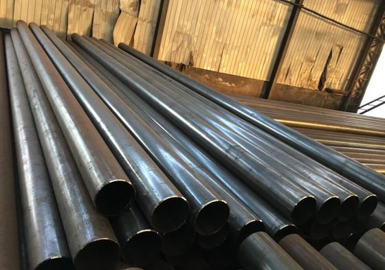 Tubería de acero soldada con autógena negra de acero de acero suave de carbono del tubo de ERW para el material de construcción