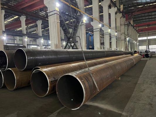 Diámetro grande de la tubería de acero de ASTM A252 LSAW tubería de acero de 28 pulgadas para la viruta
