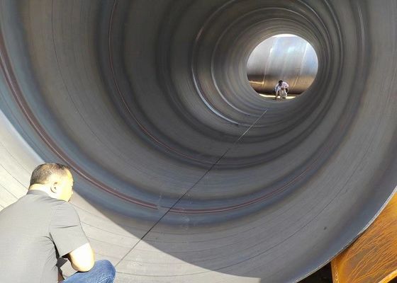 Tubo de acero de soldadura de arco sumergido en espiral para andamios ASTM A252/A53 Rango de diámetro amplio estándar