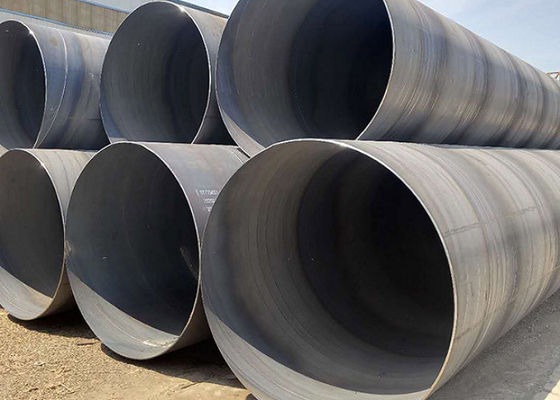 Tubo de acero de 2540 mm SSAW con extremos planos no secundarios pared de 25,4 mm