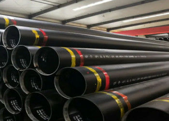 ASTM A53 Tubo de acero biselado de soldadura longitudinal pintado de negro de 21,3 mm a 660 mm OD