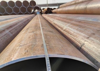 Pipa LSAW de acero de grado API 5L GRB 355.6 - 2320 mm OD 200-220 g/m2 Revestimiento de zinc