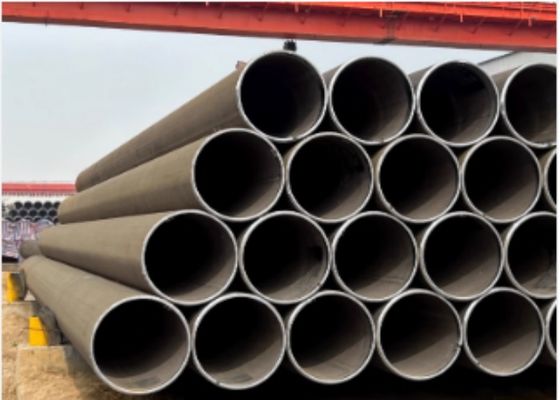 Tubería de acero LSAW X65 con línea soldada longitudinal y DE 355.6mm-2320mm