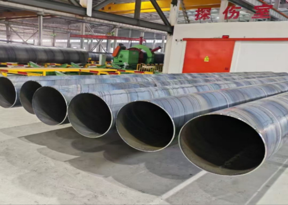 Tubo de acero SSAW 219.1-2540 mm OD para el suministro de gas y aceite de agua